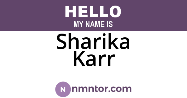 Sharika Karr