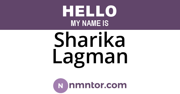Sharika Lagman