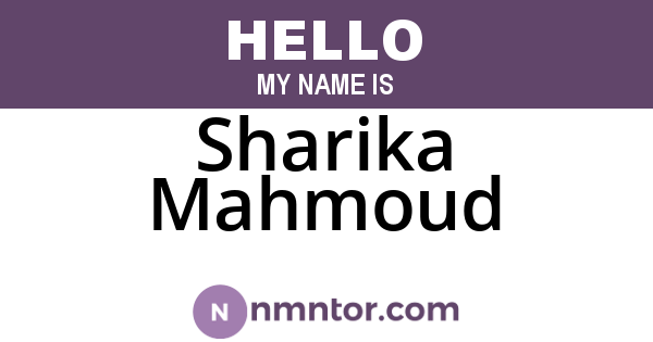Sharika Mahmoud