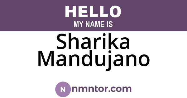 Sharika Mandujano