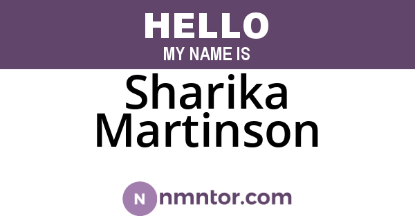 Sharika Martinson