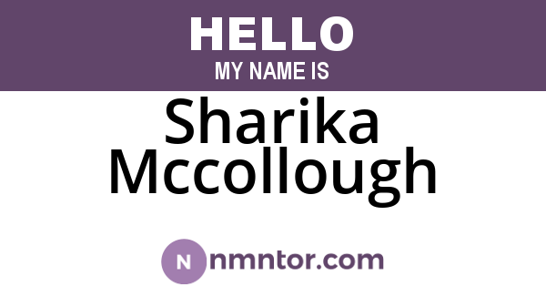 Sharika Mccollough