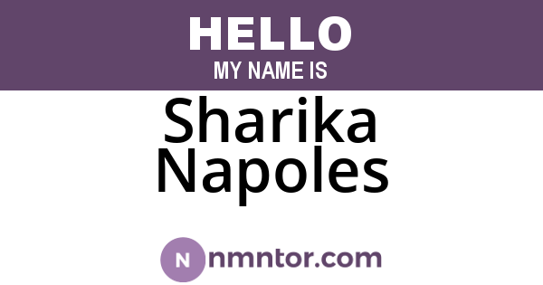 Sharika Napoles