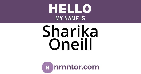 Sharika Oneill