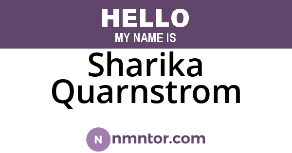 Sharika Quarnstrom