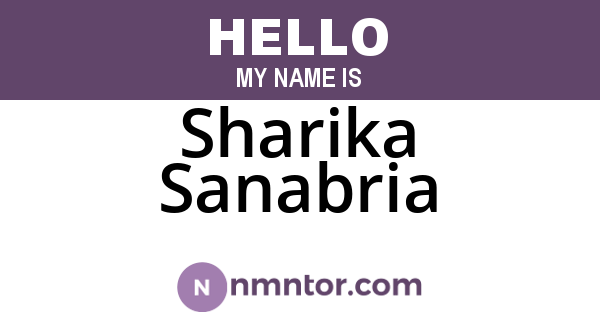 Sharika Sanabria
