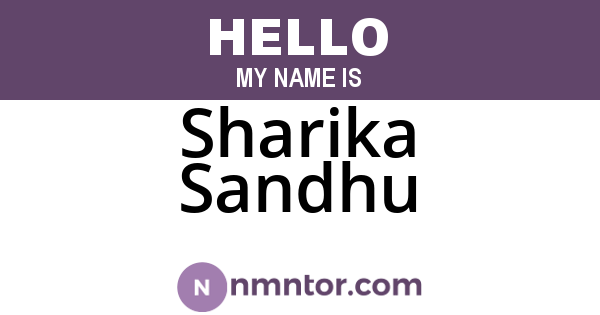 Sharika Sandhu