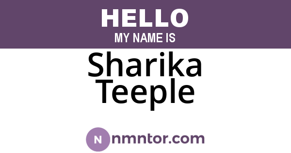 Sharika Teeple
