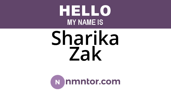 Sharika Zak