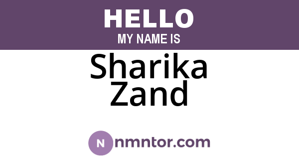 Sharika Zand