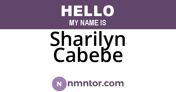 Sharilyn Cabebe