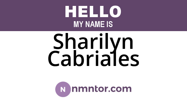 Sharilyn Cabriales