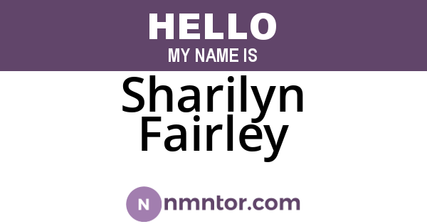 Sharilyn Fairley