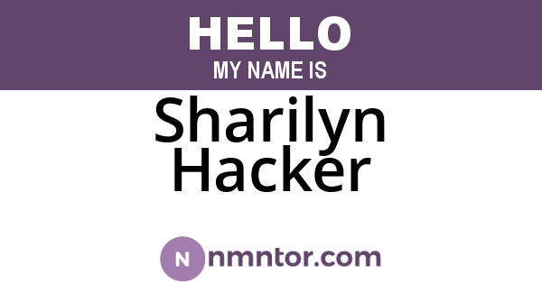 Sharilyn Hacker