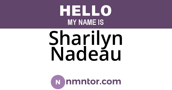 Sharilyn Nadeau