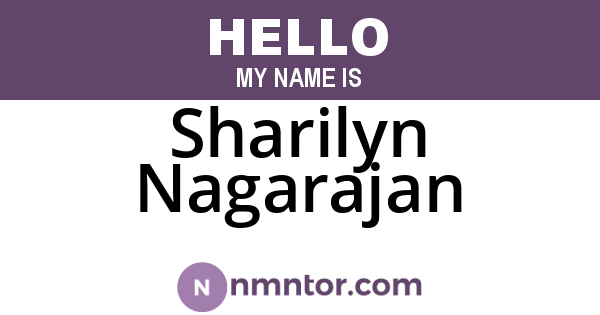 Sharilyn Nagarajan
