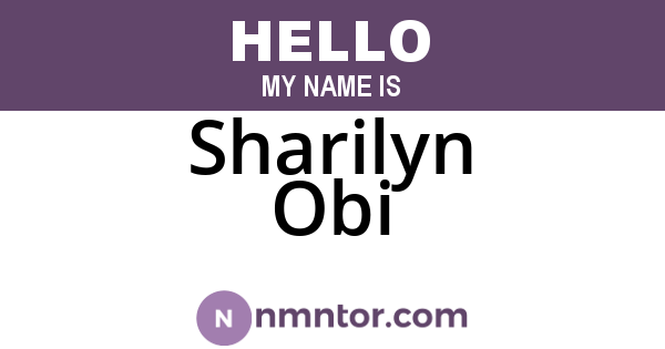 Sharilyn Obi