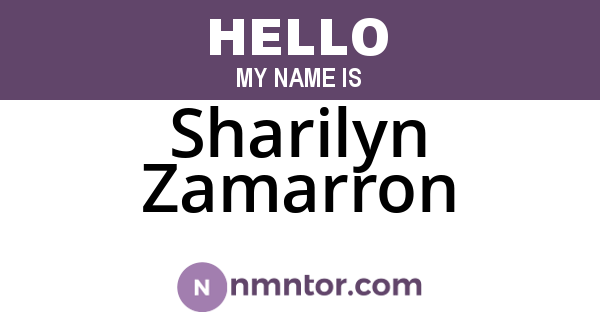 Sharilyn Zamarron