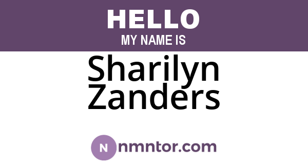 Sharilyn Zanders