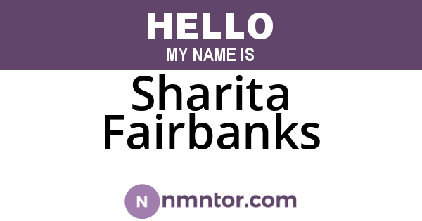 Sharita Fairbanks