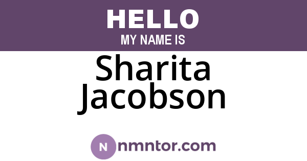 Sharita Jacobson