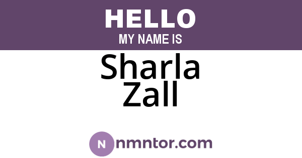 Sharla Zall