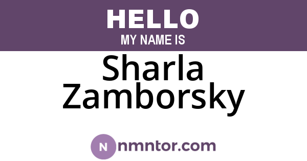 Sharla Zamborsky