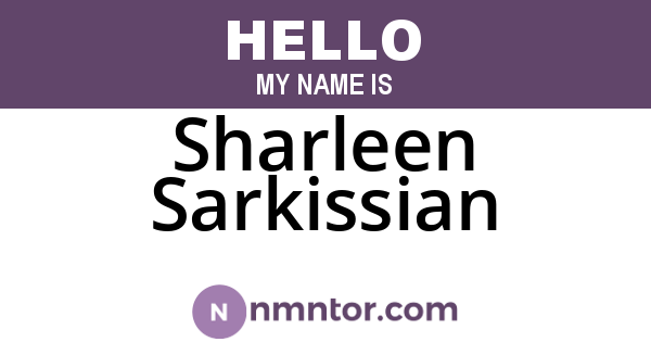 Sharleen Sarkissian