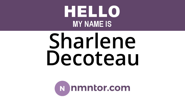 Sharlene Decoteau