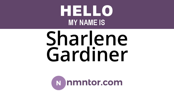 Sharlene Gardiner