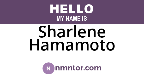 Sharlene Hamamoto