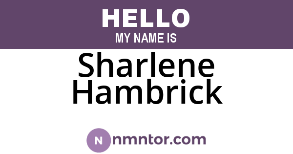 Sharlene Hambrick
