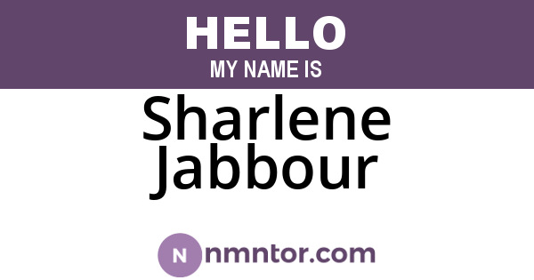 Sharlene Jabbour