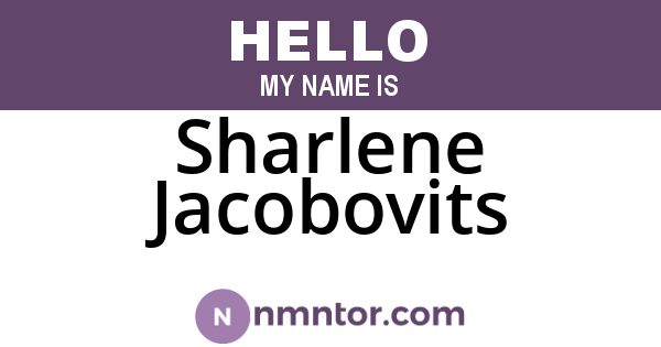 Sharlene Jacobovits