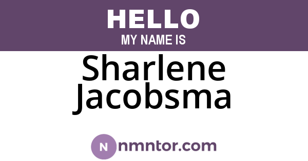 Sharlene Jacobsma