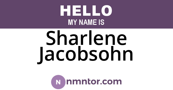 Sharlene Jacobsohn