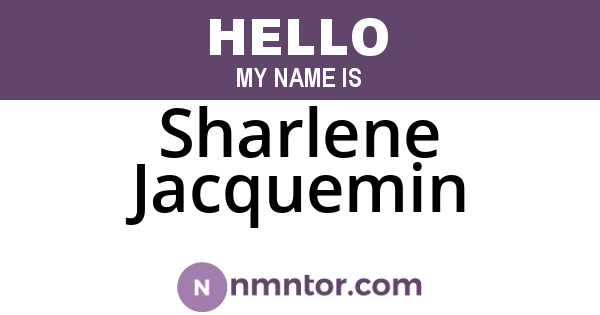Sharlene Jacquemin
