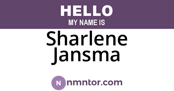 Sharlene Jansma