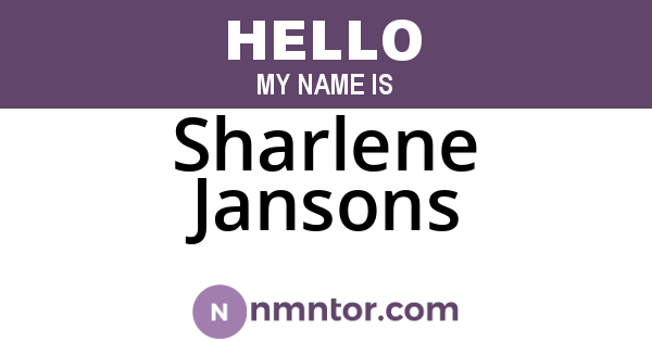 Sharlene Jansons
