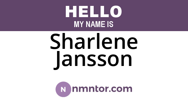 Sharlene Jansson