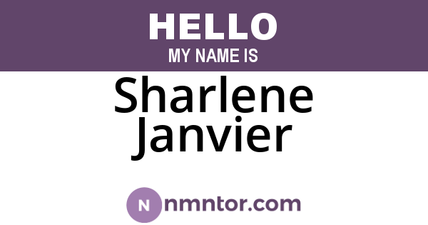 Sharlene Janvier