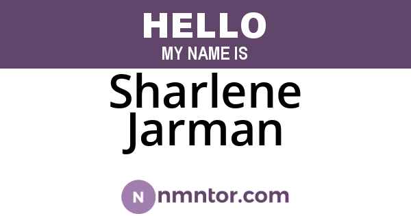 Sharlene Jarman