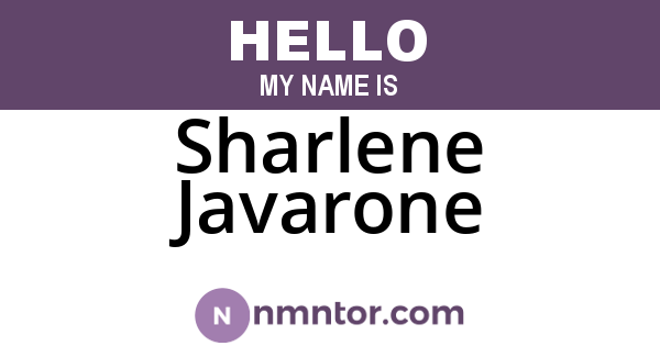 Sharlene Javarone