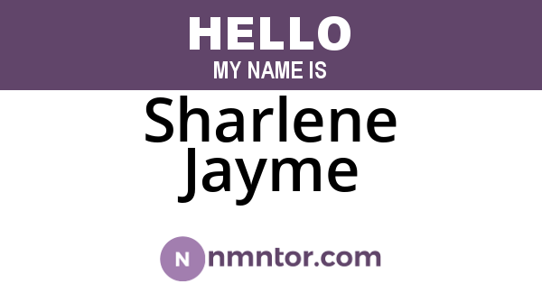 Sharlene Jayme