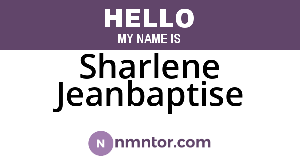 Sharlene Jeanbaptise