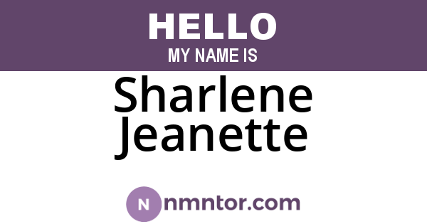 Sharlene Jeanette