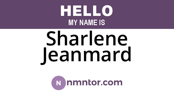 Sharlene Jeanmard