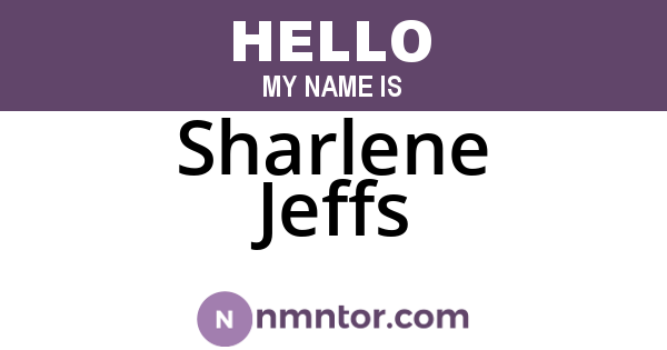 Sharlene Jeffs