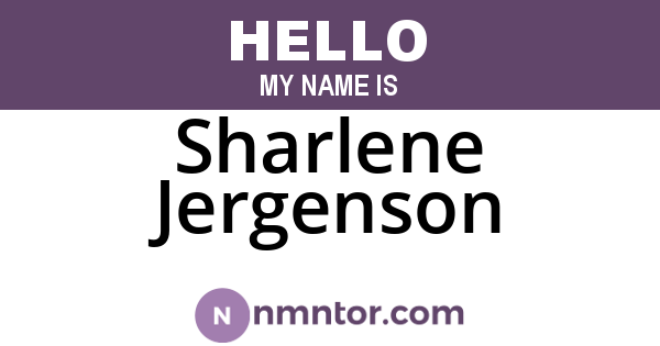 Sharlene Jergenson