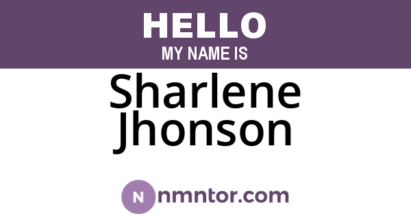 Sharlene Jhonson